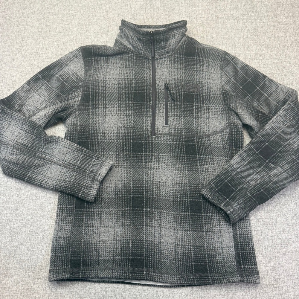 The North Face Gordon Lyons Novelty 1/4 Zip Fleece Pullover Plaid Mens S Outdoor